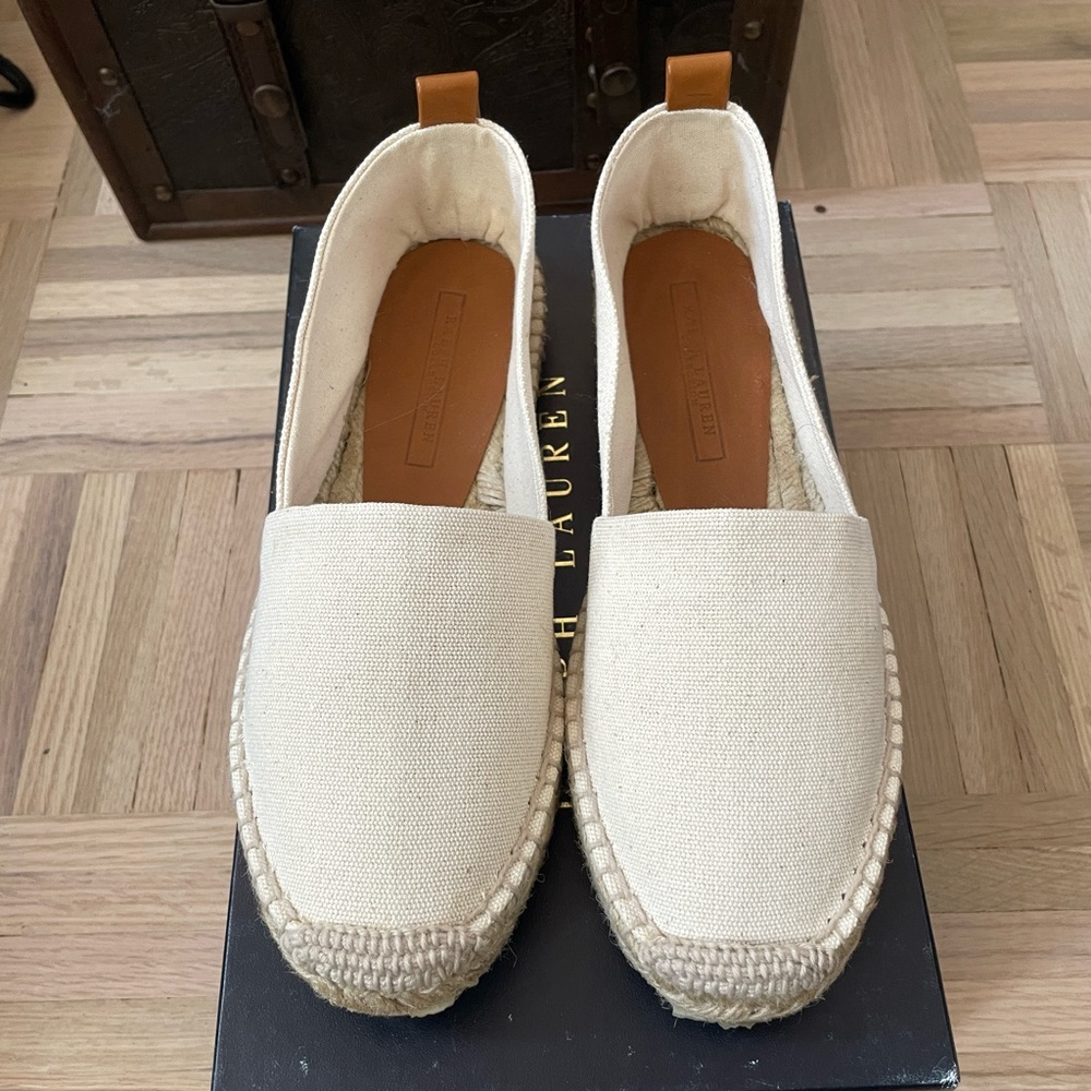 NEW IN BOX Ralph Lauren Collection espadrilles size 8